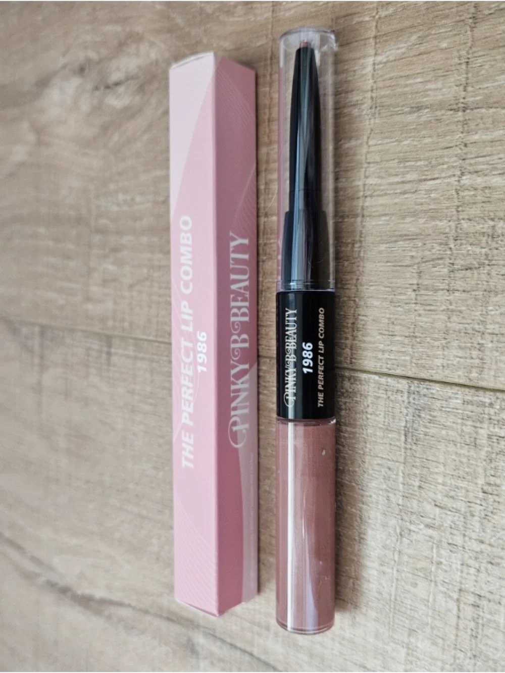 PINKY B BEAUTY The Perfect Lip Combo - 1986 (nude) Lip liner & Lip gloss Duo NEW